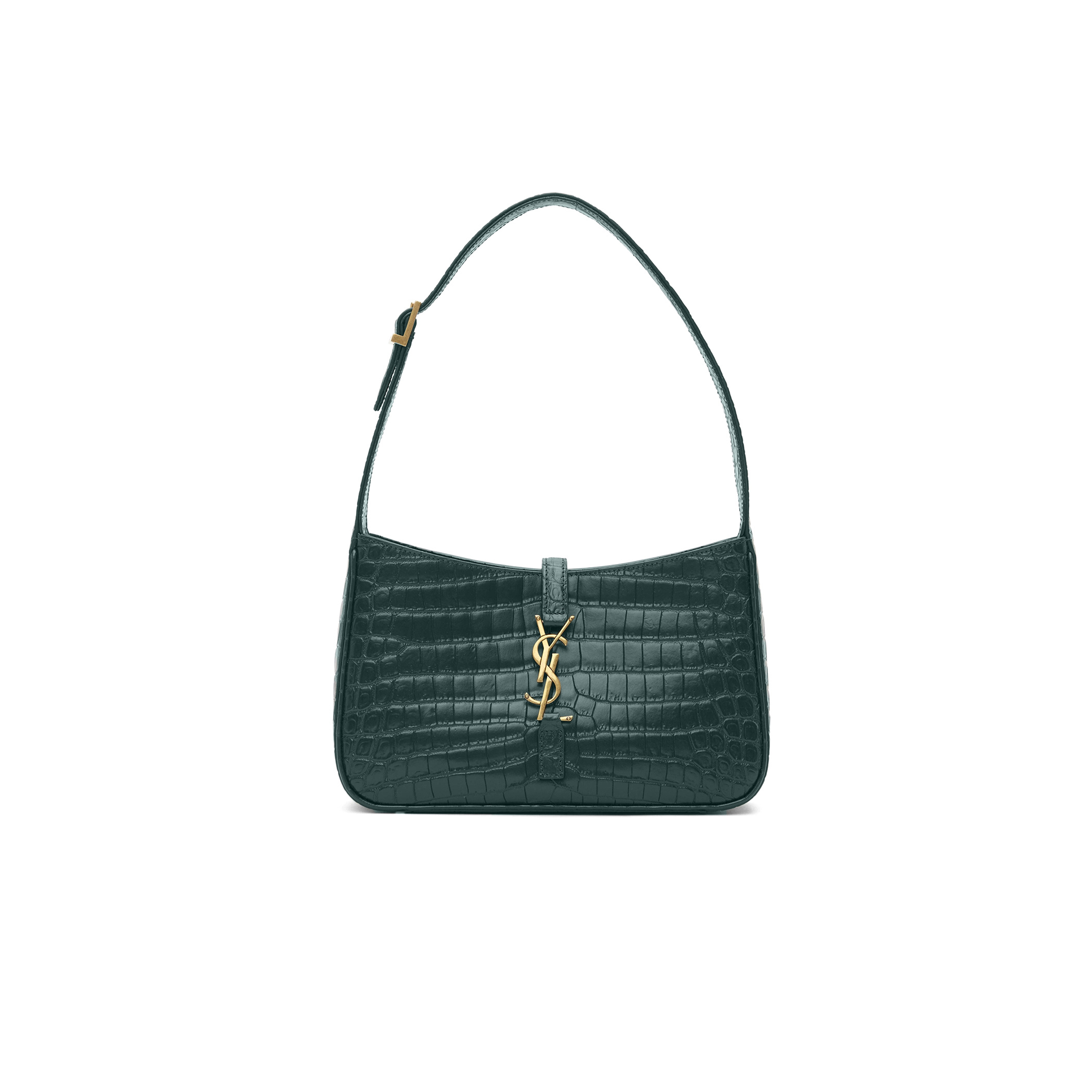 YSL LE 5 À 7 IN CROCODILE-EMBOSSED LEATHER 657228048037 (23*16*6.5cm)